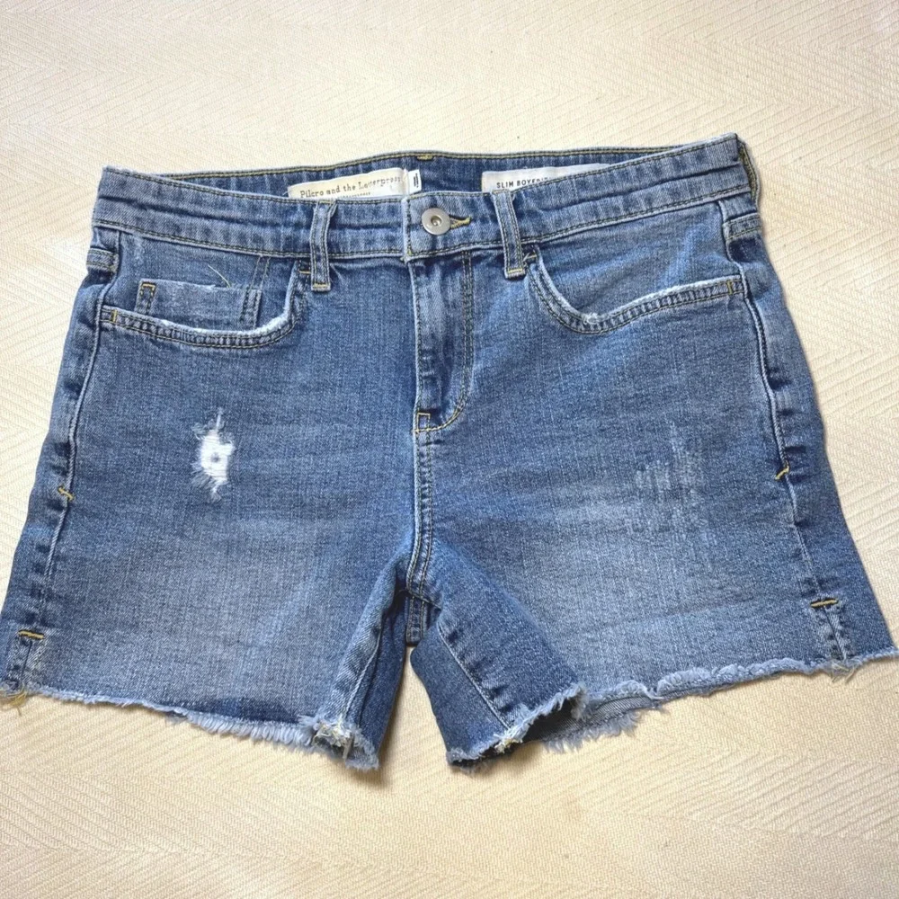 Pilcro and the Letterpress Anthropologie Slim Boyfriend Denim Shorts Size 26